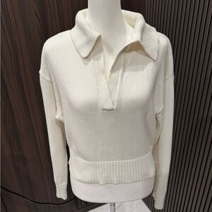 Olivaceous Cream Cowl Neck Sweater